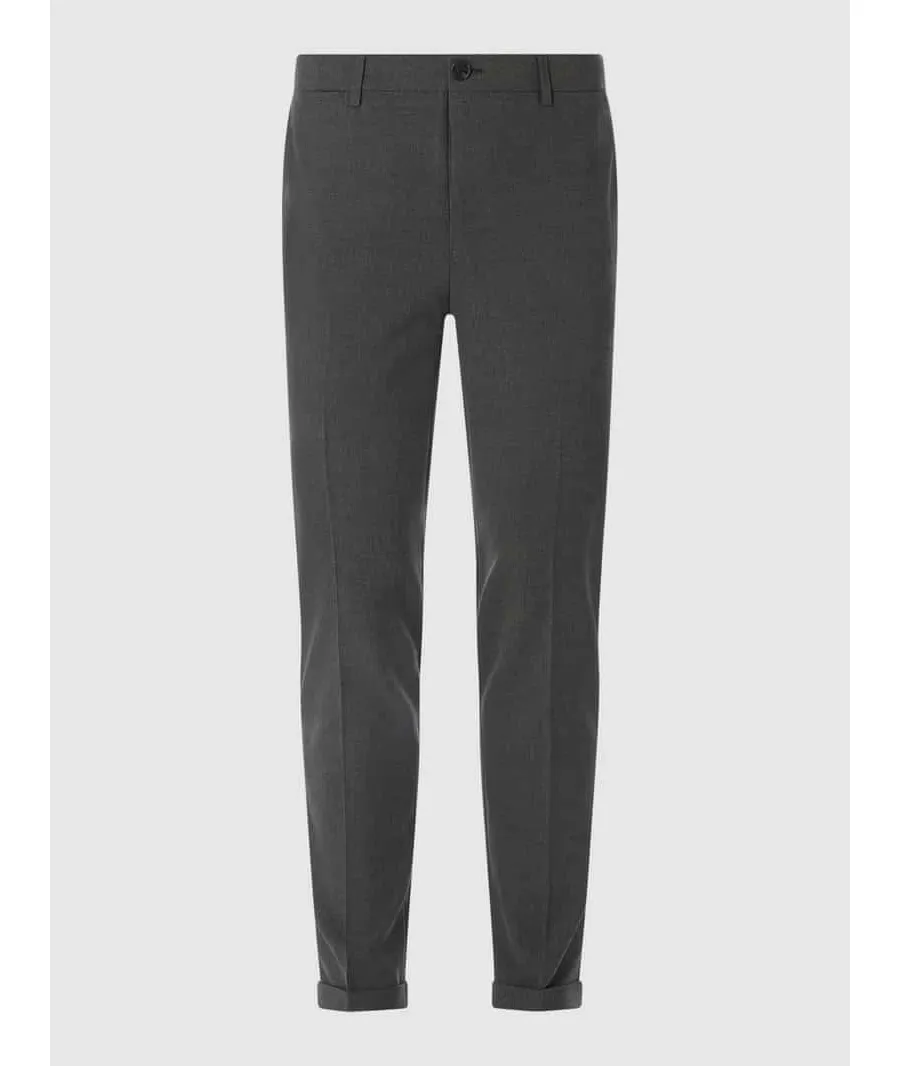 obrazek 1 Chinosy o kroju straight fit z dżerseju model ‘Liam’