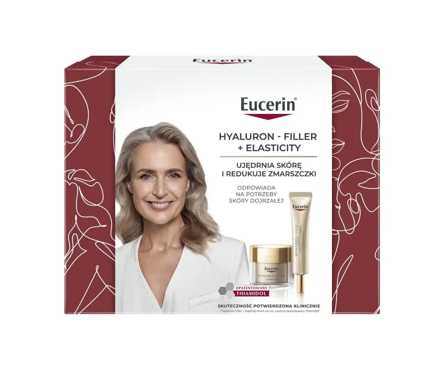 obrazek 1 Eucerin Hyaluron Filler Elasticity Zestaw Kosmetyków, Krem na noc + Krem pod oczy