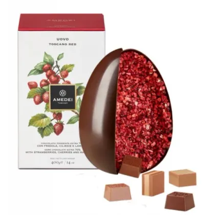 Picture Toscano Red chocolate egg with dark chocolate and red fruits, 400g