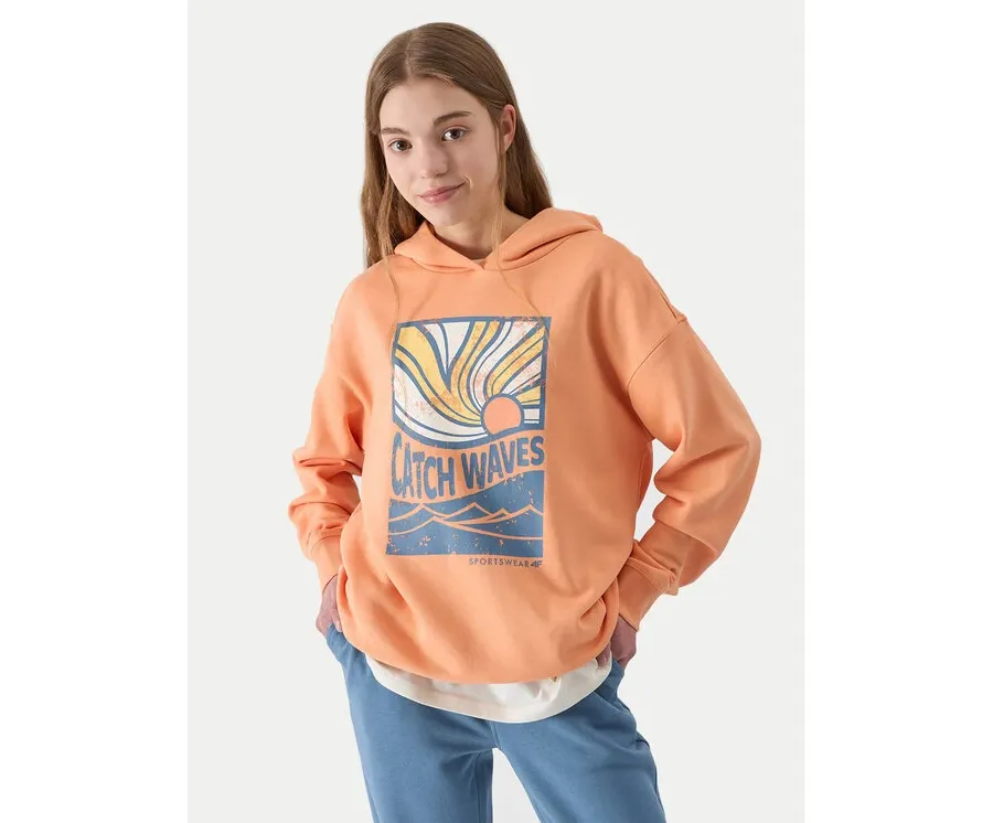 obrazek 1 4F Bluza 4FJWSS24TSWSM0935 Pomarańczowy Regular Fit