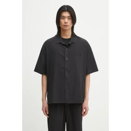 Zdjęcie Y-3 koszula Ultralight Woven Shirt męska kolor czarny regular z kołnierzykiem klasycznym JD1457