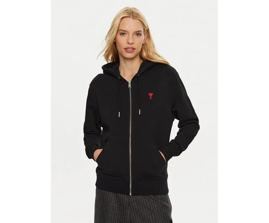 obrazek 1 AMI PARIS Bluza BFUSW435.730 Czarny Regular Fit