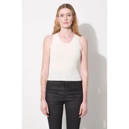 Zdjęcie JW Anderson top Pointelle Tank Top damski kolor beżowy KW1133.YN0324.001