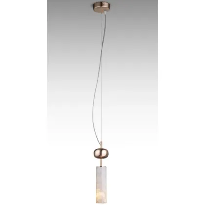 Zdjęcie Stylowa lampa wisząca z dyfuzorem z marmuru Carrara – Il Paralume Marina