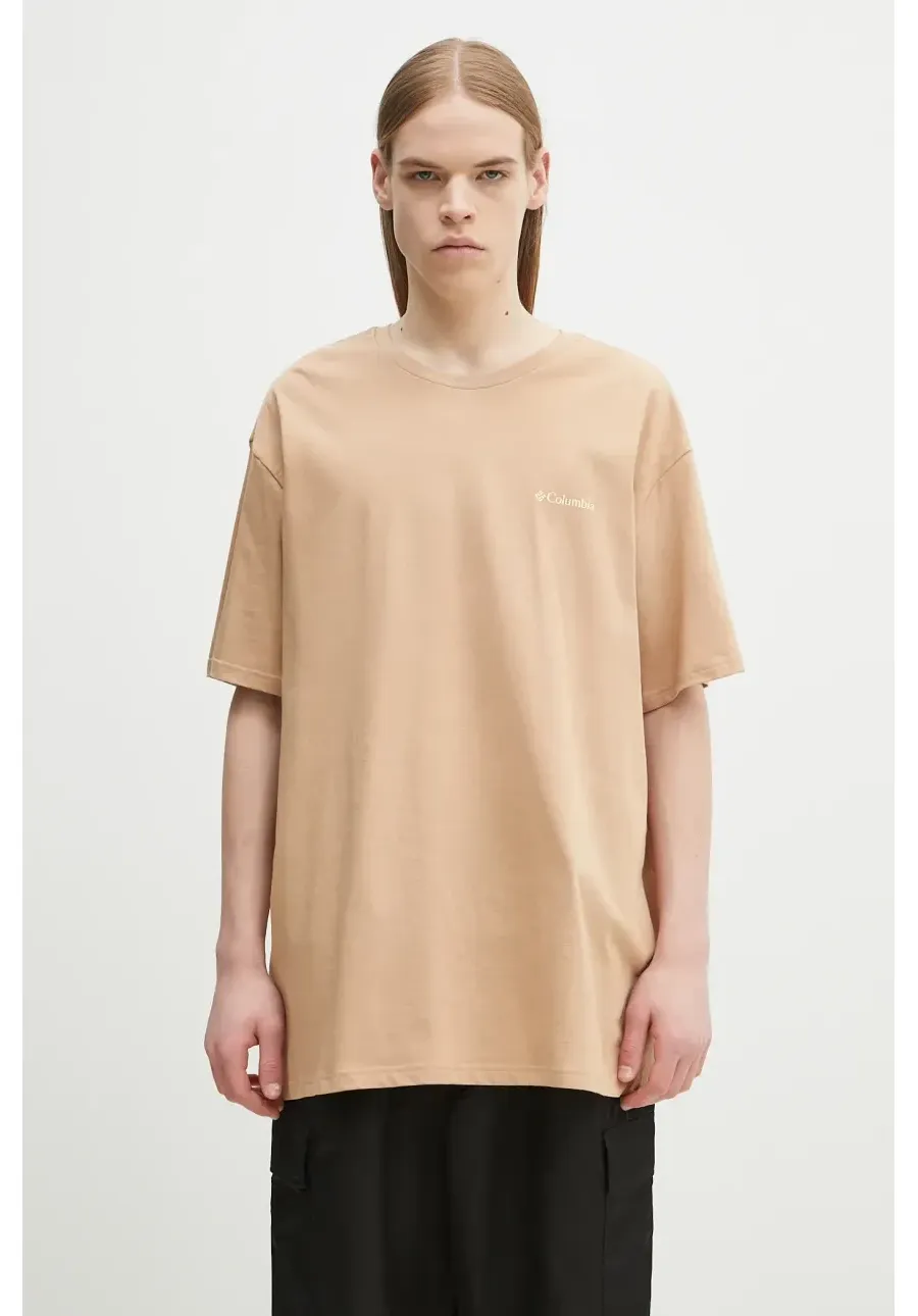 obrazek 1 Columbia t-shirt bawełniany North Cascades kolor zielony z nadrukiem 1834041