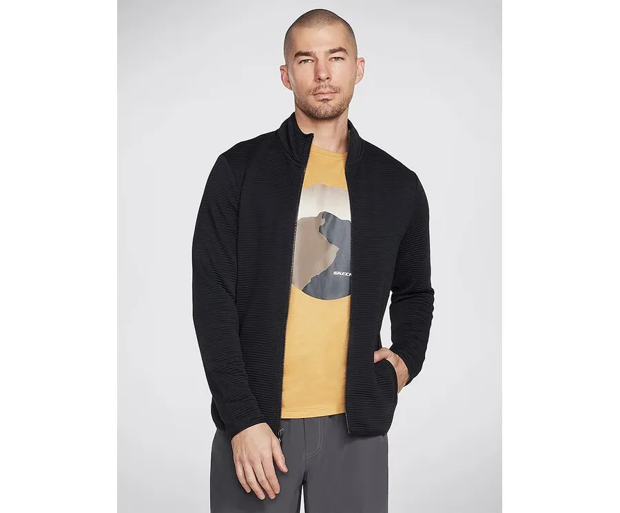 obrazek 1 Skechers Kurtka przejściowa The Hoodless Hoodie Ottoman Jacket JA25 Czarny Regular Fit
