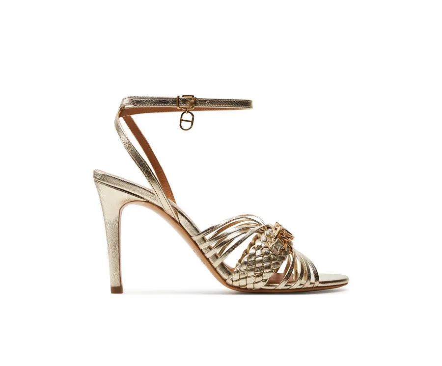 obrazek 1 TWINSET Sandały 241TCP170 Złoty