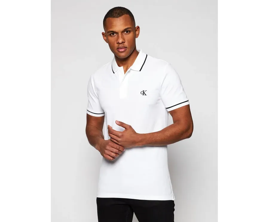 obrazek 1 Calvin Klein Jeans Polo J30J315603 Biały Slim Fit
