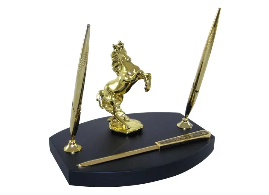 picture 1 Luxury pens holder with clock Saint Exupery