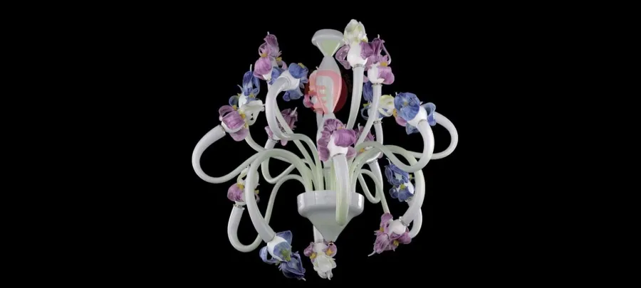 obrazek 2 Kwiatowy żyrandol ze szkła Murano - Vetreria Artistica Rosa