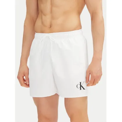 Zdjęcie Calvin Klein Swimwear Szorty kąpielowe KM0KM01101 Biały Regular Fit