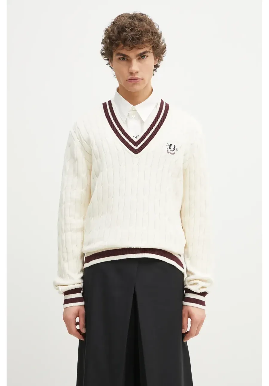 obrazek 1 Fred Perry sweter męski kolor beżowy K9722.560