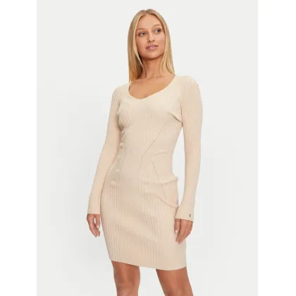 Zdjęcie Guess Sukienka dzianinowa Isabella W4BK07 Z3HP2 Beżowy Slim Fit