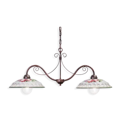 Zdjęcie Włoska klasyczna podwójna lampa wisząca Napoli do jadalni