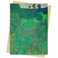 Picture Wishes card pack (Gustav Klimt: Field of Poppies) - Flame Tree Publishing