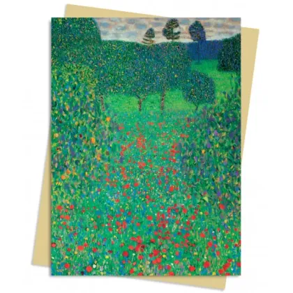 Zdjęcie Pakiet kartek na życzenia (Gustav Klimt: Pole maków) - Flame Tree Publishing