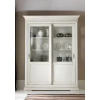 Picture Display cabinet with 2 removable sliding doors and 4 wooden shelves - Zanini