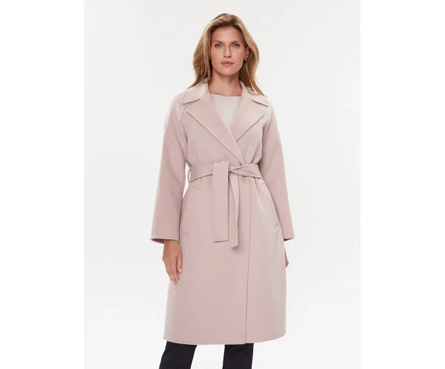 obrazek 1 Liu Jo Płaszcz wełniany CF3003 T3540 Różowy Regular Fit