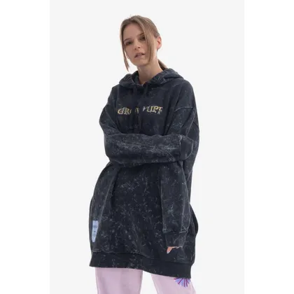 Zdjęcie MCQ bluza bawełniana Forest damska kolor czarny z kapturem z nadrukiem 677356RSJ641130-BLACK