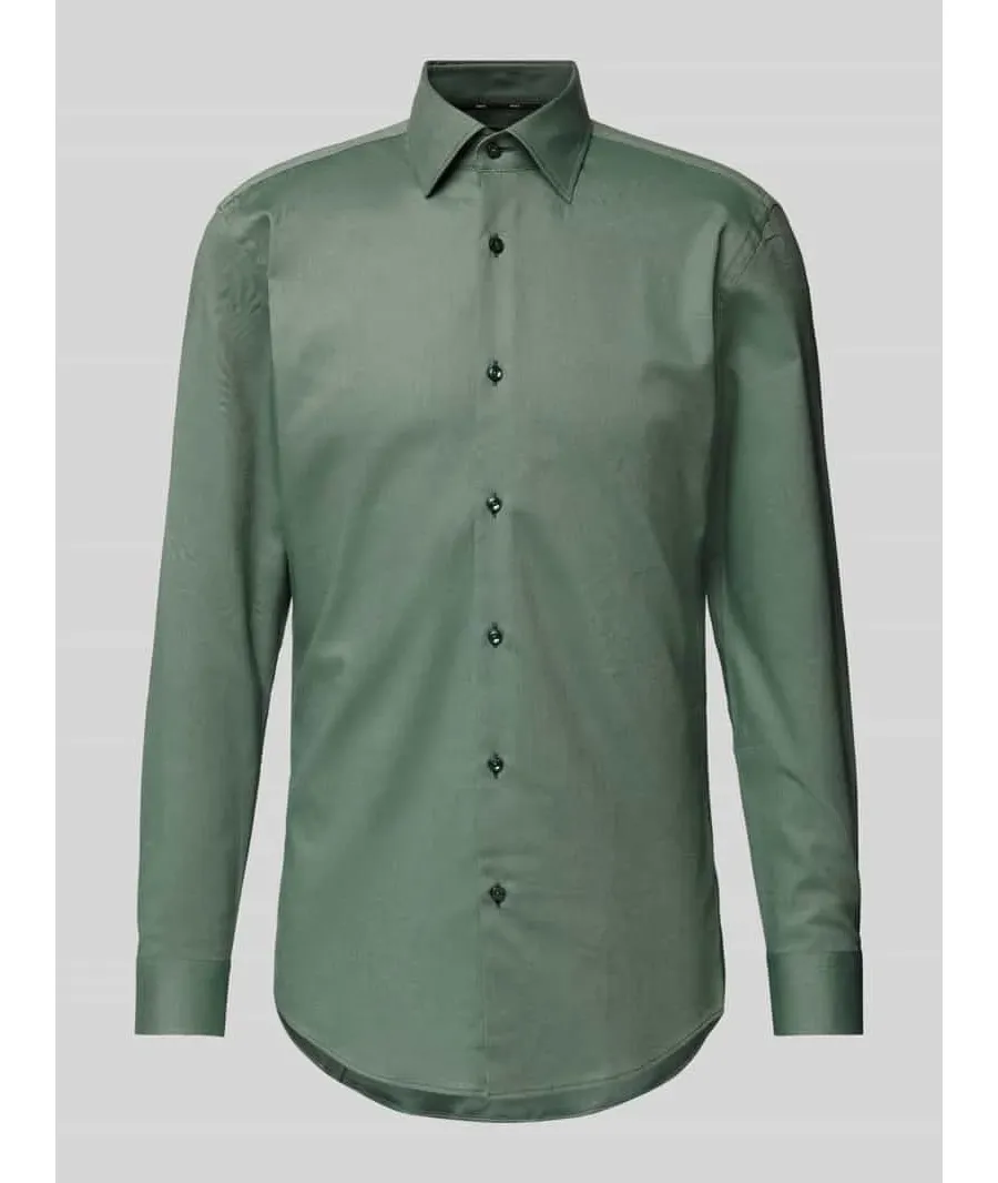 obrazek 1 Koszula biznesowa o kroju slim fit z kołnierzykiem typu kent model ‘Hank’
