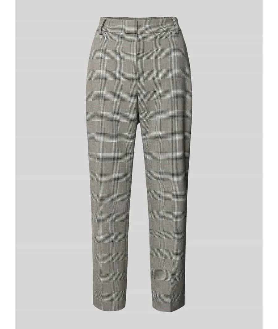 obrazek 1 Kuloty o kroju slim fit z prostą nogawką i wzorem w kratę glencheck