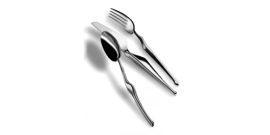 obrazek 1 Designerski włoski nóż stołowy z wydrążoną rękojeścią Ergonomica ze stali nierdzewnej
