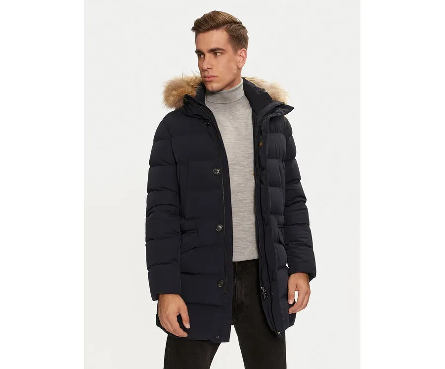 obrazek 1 Hetregó Kurtka puchowa Parker 8N436M Granatowy Regular Fit