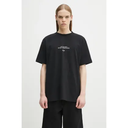 Zdjęcie Marcelo Burlon t-shirt bawełniany Goodbye Quote Basic T-Shirt Black White męski kolor czarny z nadrukiem CMAA056S25JER0071001