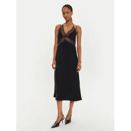 Zdjęcie ViCOLO Sukienka koktajlowa TS0282 Czarny Slim Fit