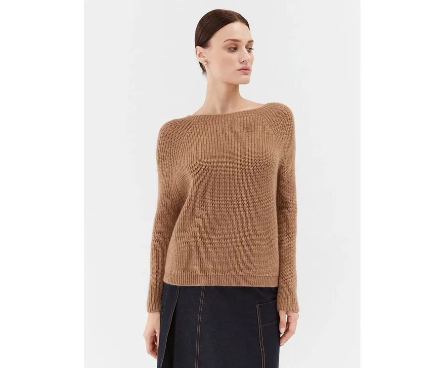 obrazek 1 Weekend Max Mara Sweter Xeno 2353661133 Brązowy Regular Fit