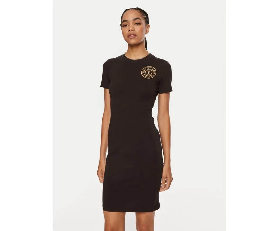 obrazek 1 Versace Jeans Couture Sukienka codzienna 77HAOT00 Czarny Regular Fit