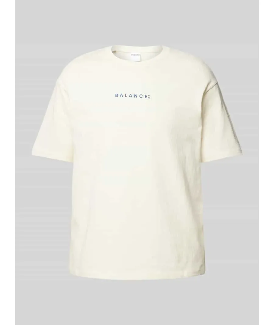 obrazek 1 T-shirt z nadrukiem z napisem model ‘LOOSE-BALANCE’