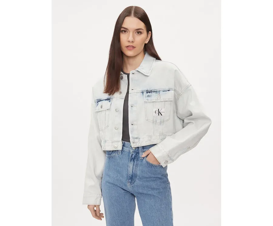 obrazek 1 Calvin Klein Jeans Kurtka jeansowa J20J222874 Niebieski Oversize