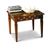 Picture Stylish antique table with a lamp