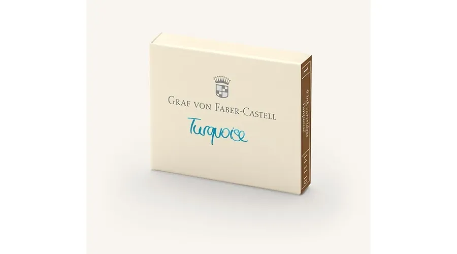 obrazek 1 Zestaw 6 nabojów do pióra w turkusowym kolorze - Graf von Faber-Castell