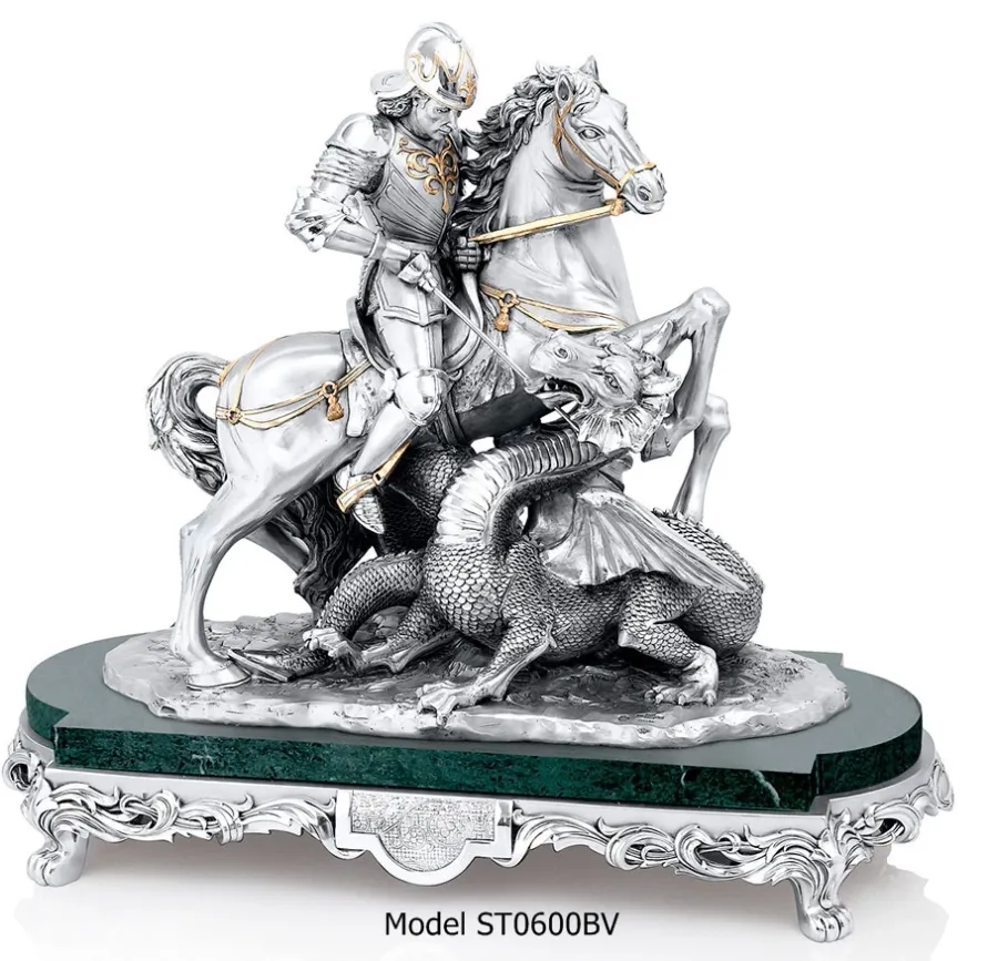 obrazek 1 Statuetka św. Jerzego  - prezent na biurko