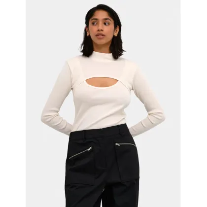 Zdjęcie Karen by Simonsen Bluzka Mandarina 10104770 Écru Regular Fit