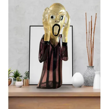 Zdjęcie Interesująca rzeźba Krzyku Edvarda Muncha ze szkła Murano