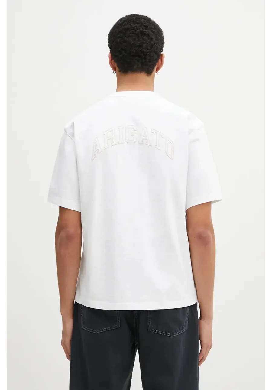 obrazek 1 Axel Arigato t-shirt bawełniany Motto T-Shirt męski kolor biały gładki A3023001