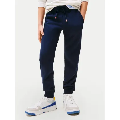 Zdjęcie Tommy Hilfiger Spodnie dresowe Script Flag KB0KB09694 Granatowy Regular Fit