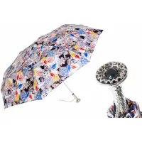 Picture A stylish women's umbrella decorated with an original multicolored floral pattern - Pasotti