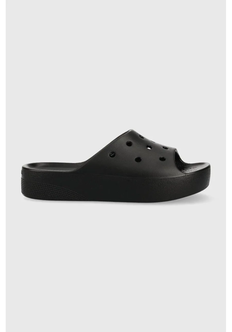 obrazek 1 Crocs klapki Classic Platform Slide damskie kolor czarny na platformie 208180