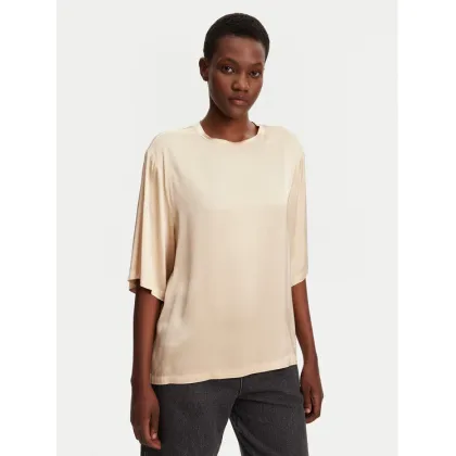 Zdjęcie ViCOLO Bluzka TD0013 Beżowy Relaxed Fit