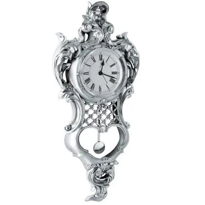 Picture Classic silver-plated wall clock