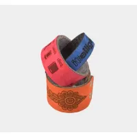 Picture Branded felt wristbands laminated with soft fabric