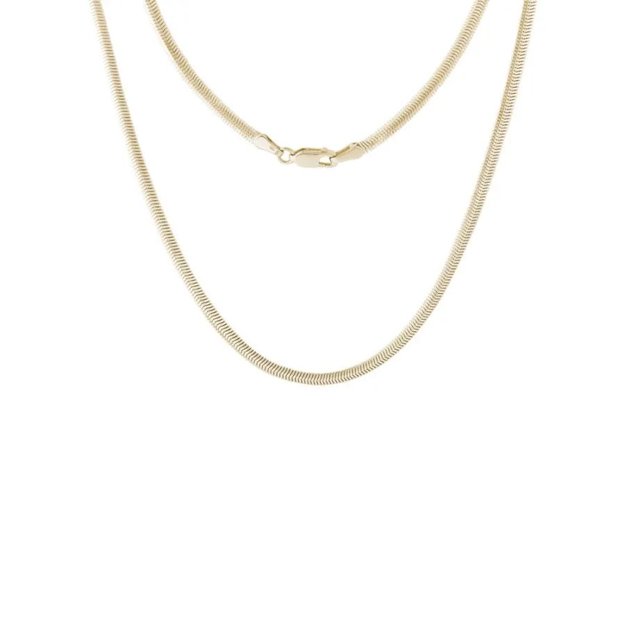 obrazek 1 Łańcuszek typu Snake z żółtego 14kt złota, długość 42 cm KLENOTA