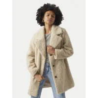 Zdjęcie Vero Moda Kożuch Kylie Teddy 10289938 Beżowy Loose Fit