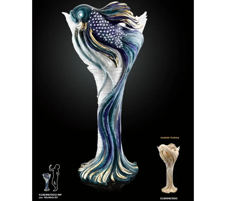 obrazek 2 Ogromny Wazon Figura Ryby