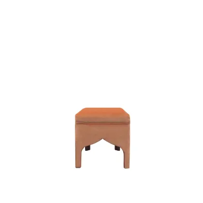 Picture Stylish, salmon-colored footstool ALMENARA - Collecion Alexandra