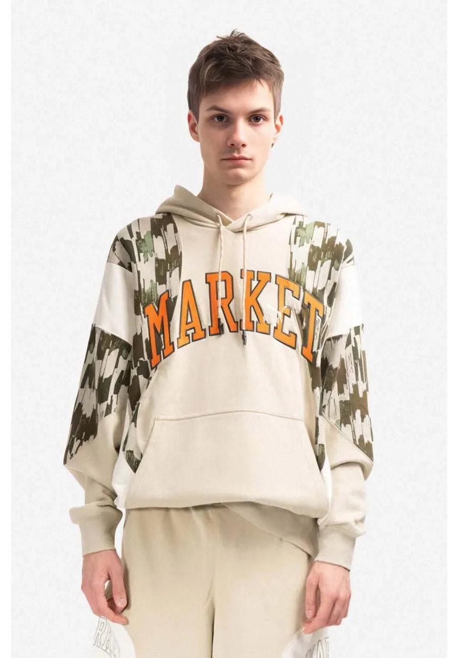obrazek 1 Puma bluza bawełniana x Market męska kolor beżowy z kapturem wzorzysta 535083.64-KREMOWY